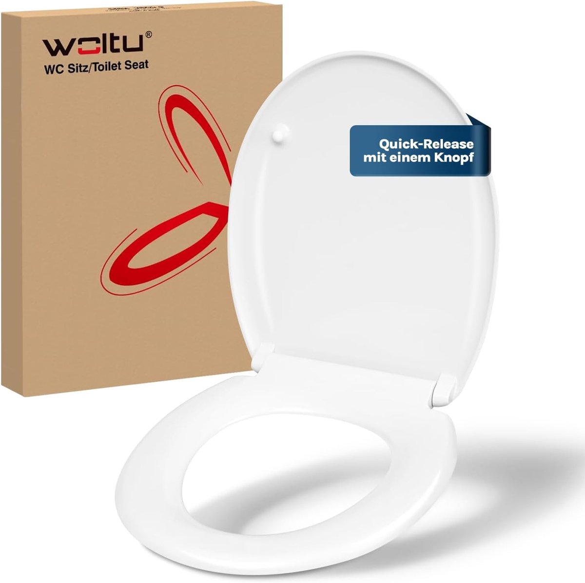 Toiletzitting O-vormig - Duroplast - Soft close - Stil en comfortabel - SnelShoppen