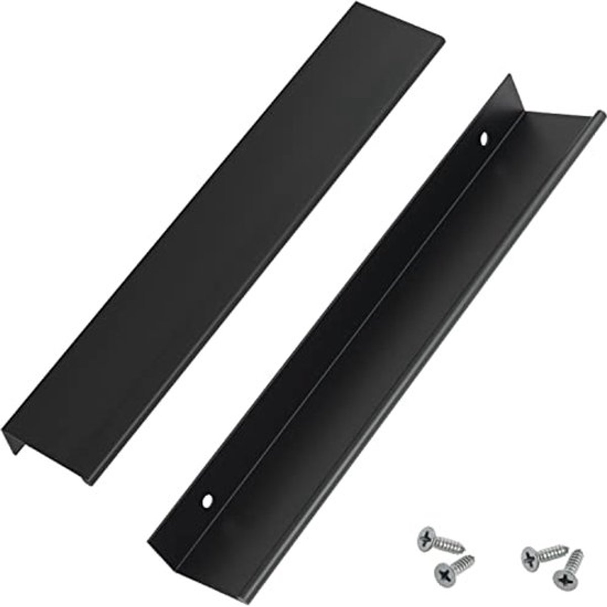 C63911 - Set van 2 meubelgrepen - Spacing 192 mm - Mat zwart metalen afwerking