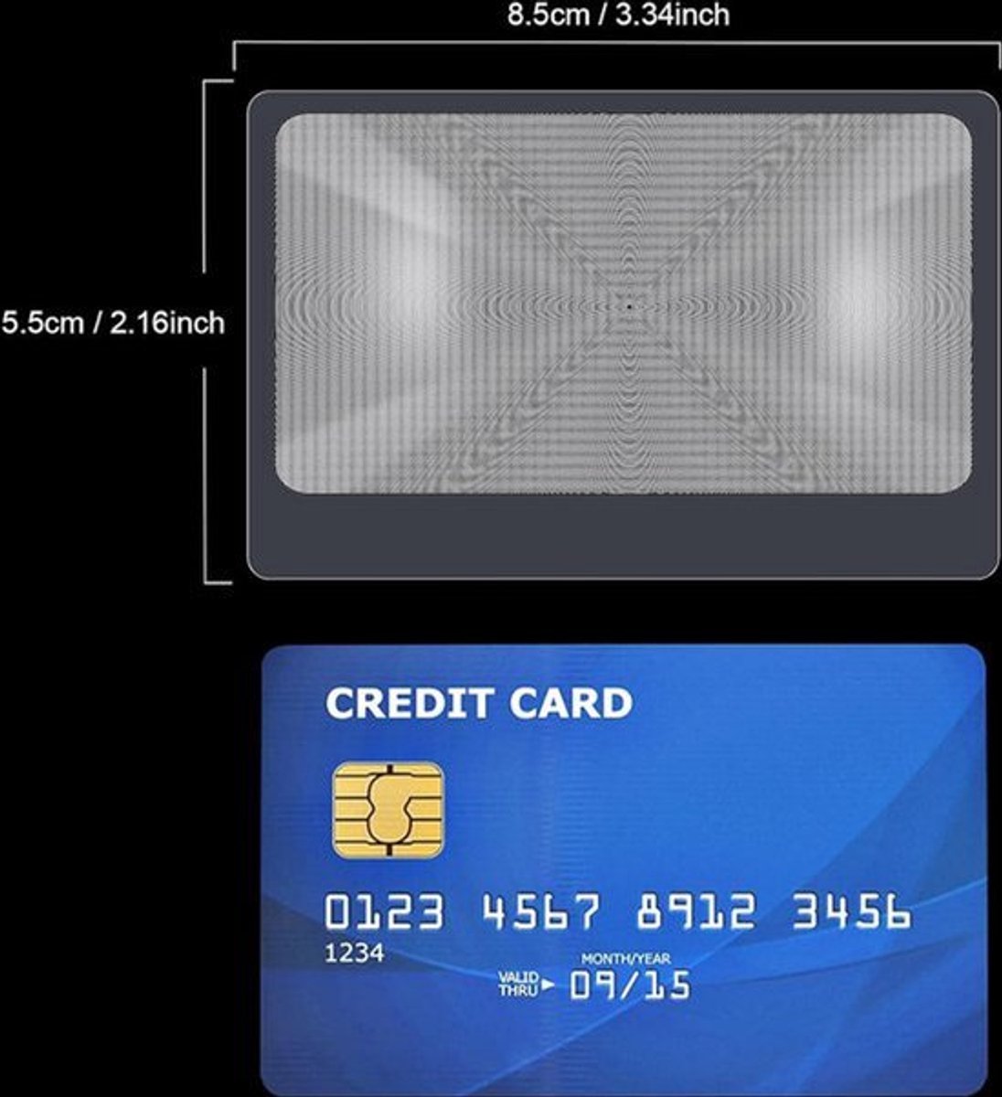 Draagbare Fresnel Lens Creditcard Vergrootglas - 5Pcs Sieraden Loep Vergrootglas - Mini Leeshulp Helper .