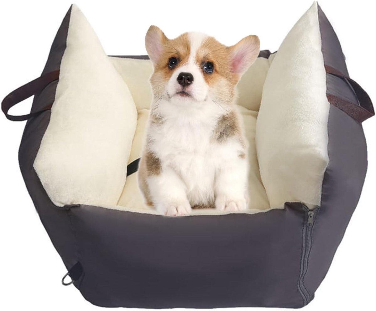 Honden Autostoel - Reisstoel Hond - Veilig Reizen - Waterafstotend & Wasbaar - 60 x 60 x 30 cm - Grijs