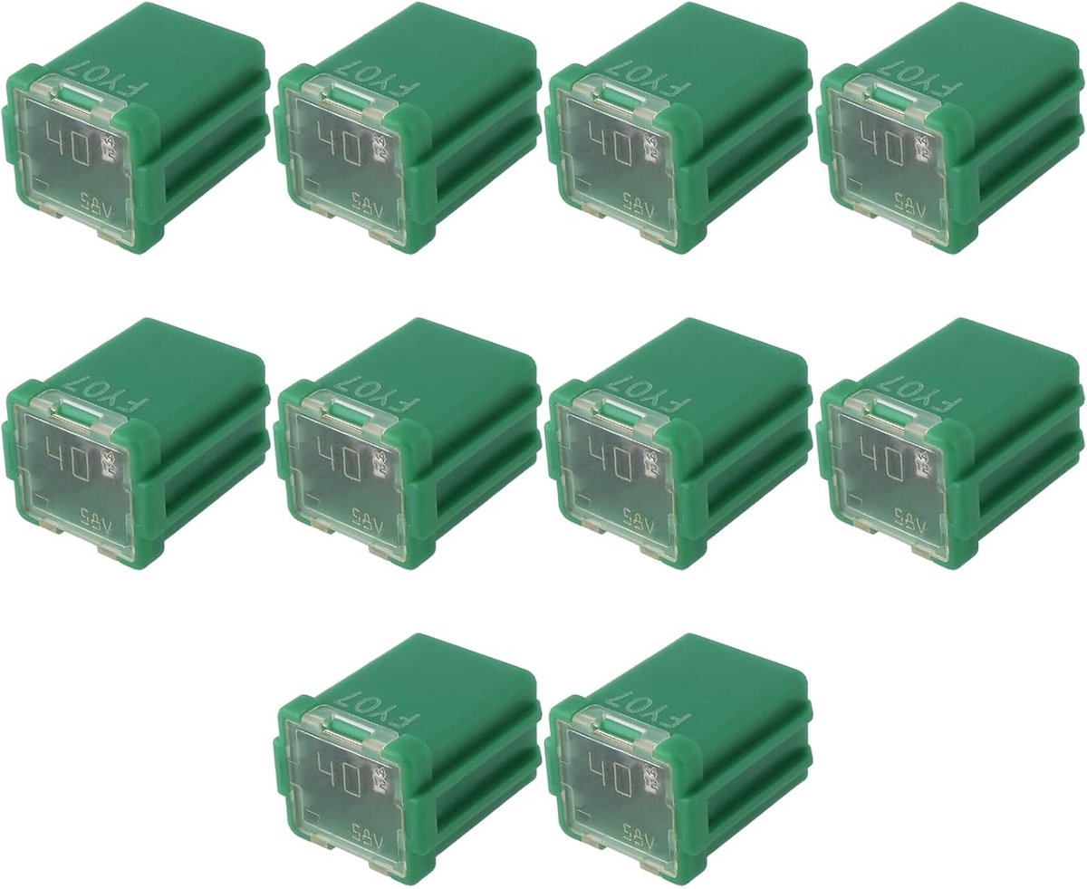 Autofuse 40A - 10 stuks - Vierkant - Betrouwbare bescherming tegen overbelasting - ShopVlot