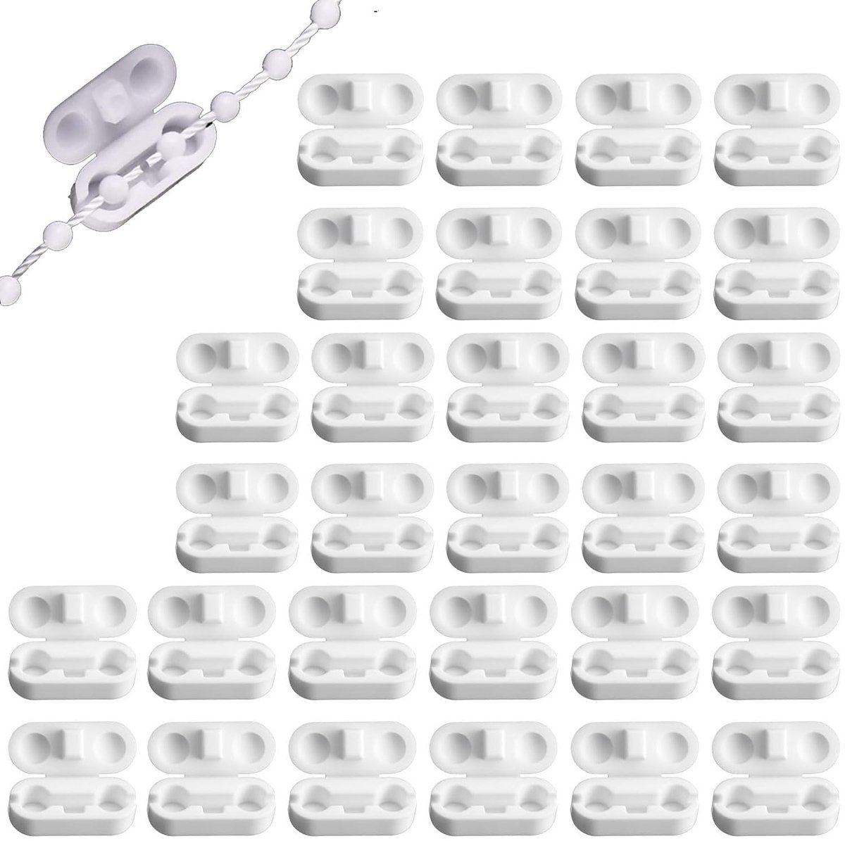 Verbindingsstukken voor ketting - kunststof - kogelclip - ideaal voor rolluiken en gordijnen - ShopVlot