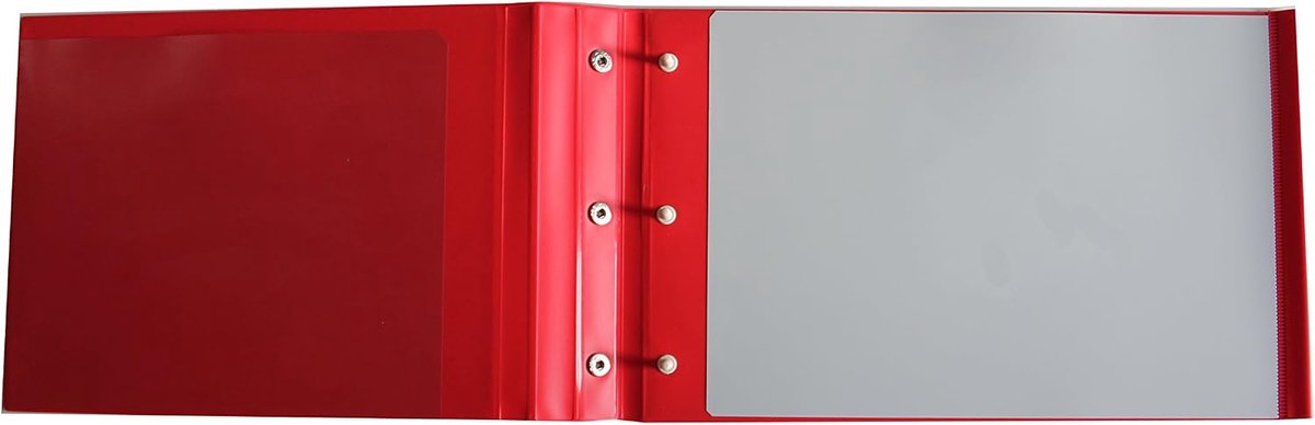 GGM Interchangeable folder DIN A4 with three press studs red - ShopVlot