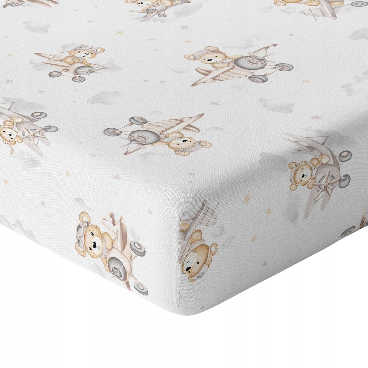 Hoeslaken 90x40cm met elastiek, 100% katoen, Gemaakt in Polen