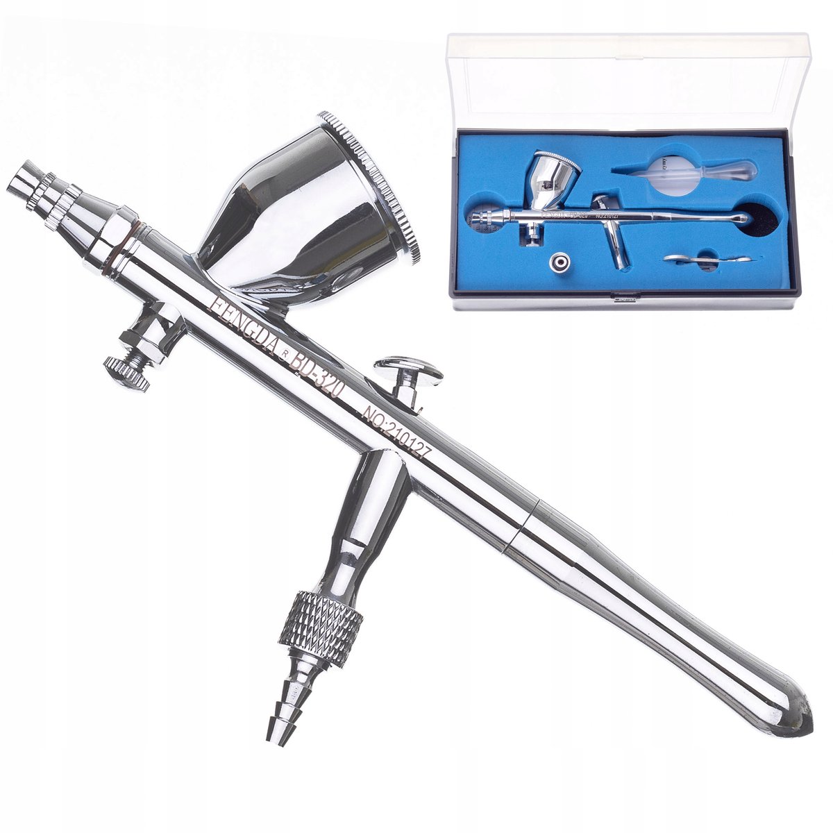 Merkloze Airbrush 0.5mm Dubbele Actie 7ml voor Modellen, Tattoos & Nagels