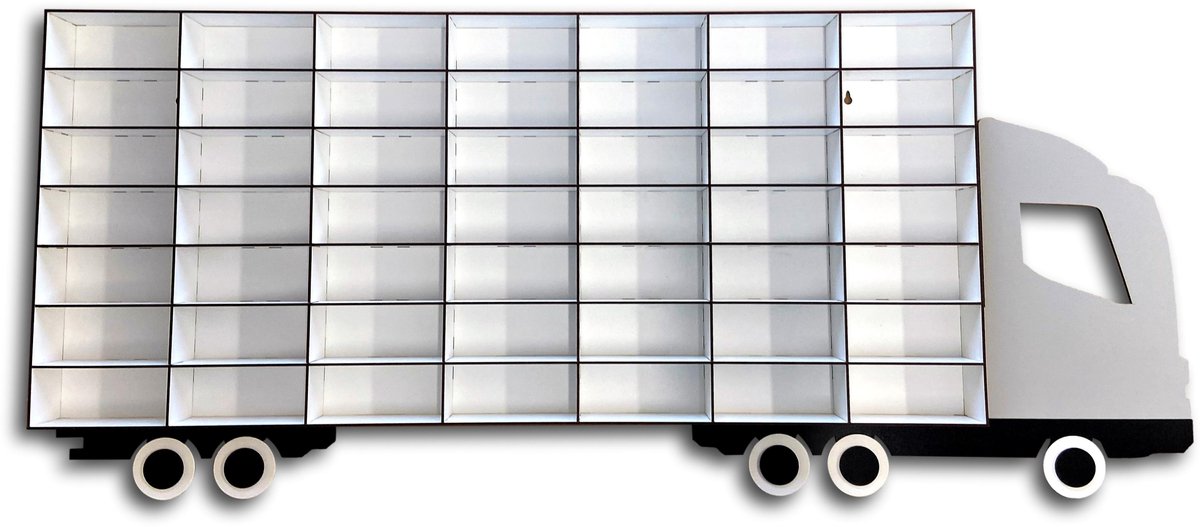 Houten Speelgoed Auto Display Plank - 49 Vakken