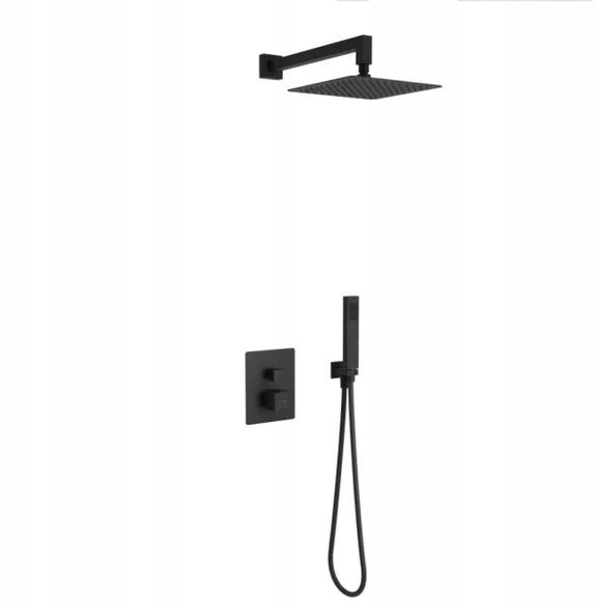 Inbouw Doucheset Thermostatisch Zwart Mat 3 Functies