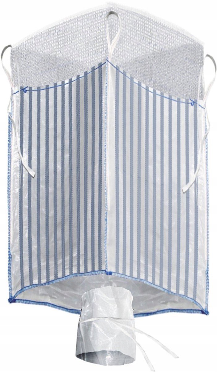 Ventileerbare Big Bag met grote ketel - 1200kg - 90x90x185cm