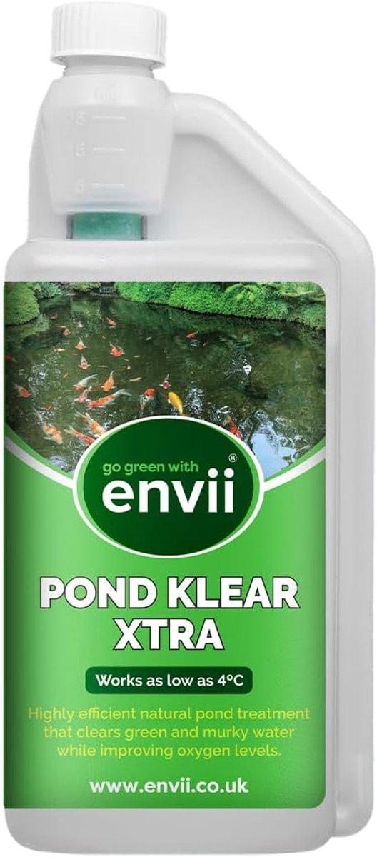 Envii Pond Klear Xtra – Strong Clear Pond Water Treatment, Makes Green Pond Water Naturally Clear – Suitable for up to - ShopVlot