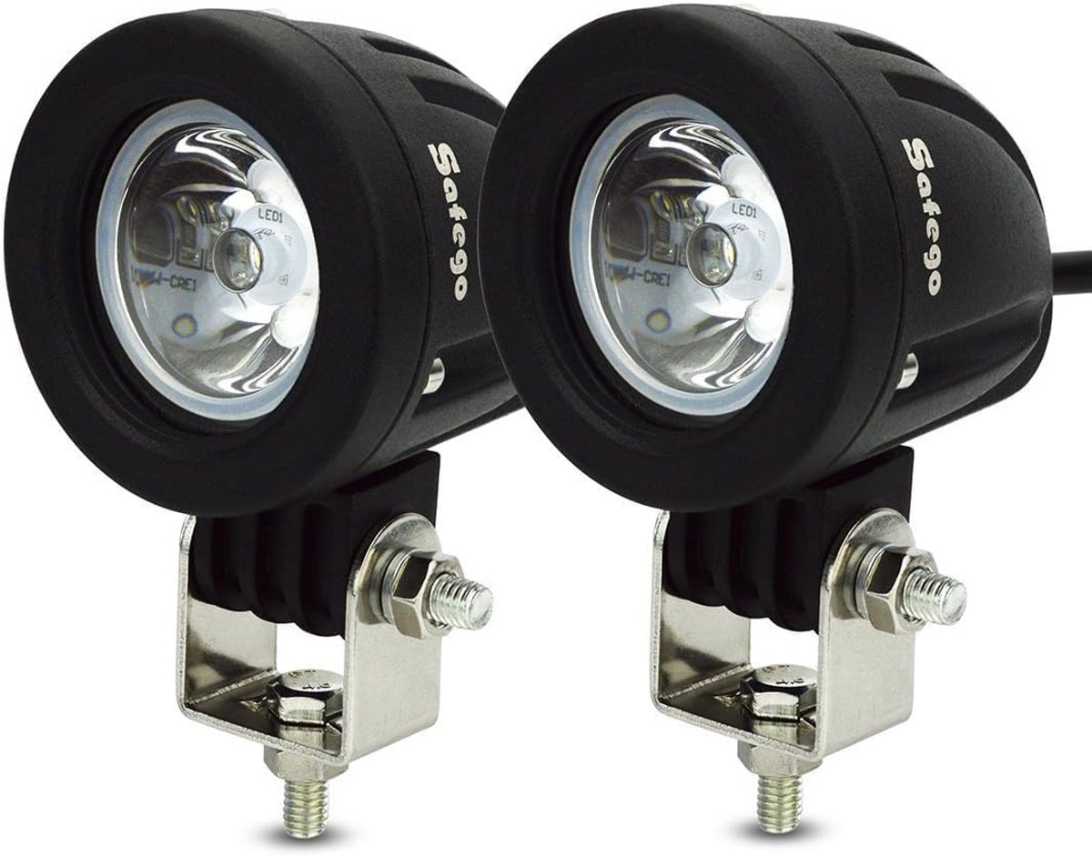 Motorcycle Floodlights 10W - Ronde LED Pod Lights - Helder wit licht - Veilig rijden in het donker - SnelShoppen