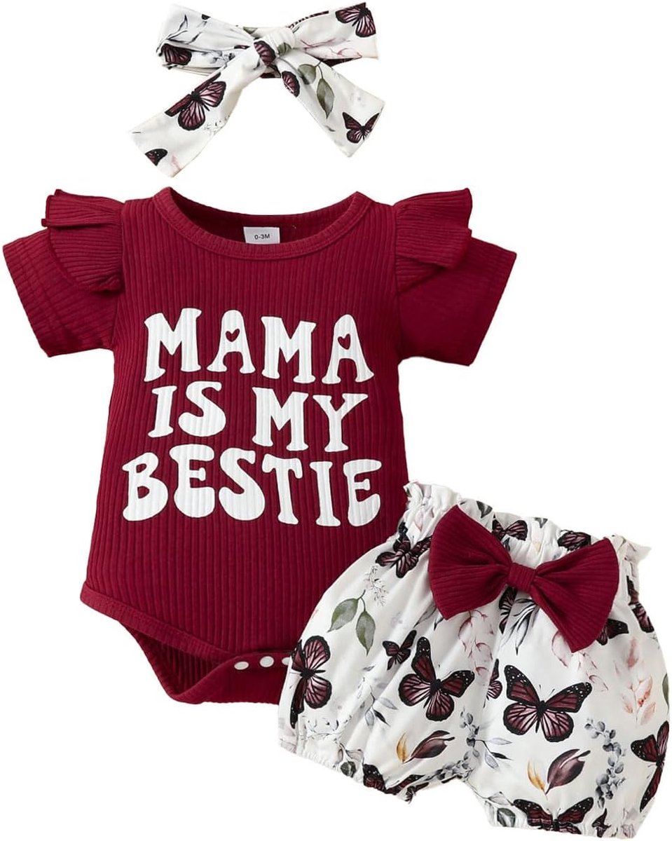 Babykleding meisjes 0-18 maanden - korte mouwen - ruffles en drukknopen - schattige outfit voor uw baby - SnelShoppen