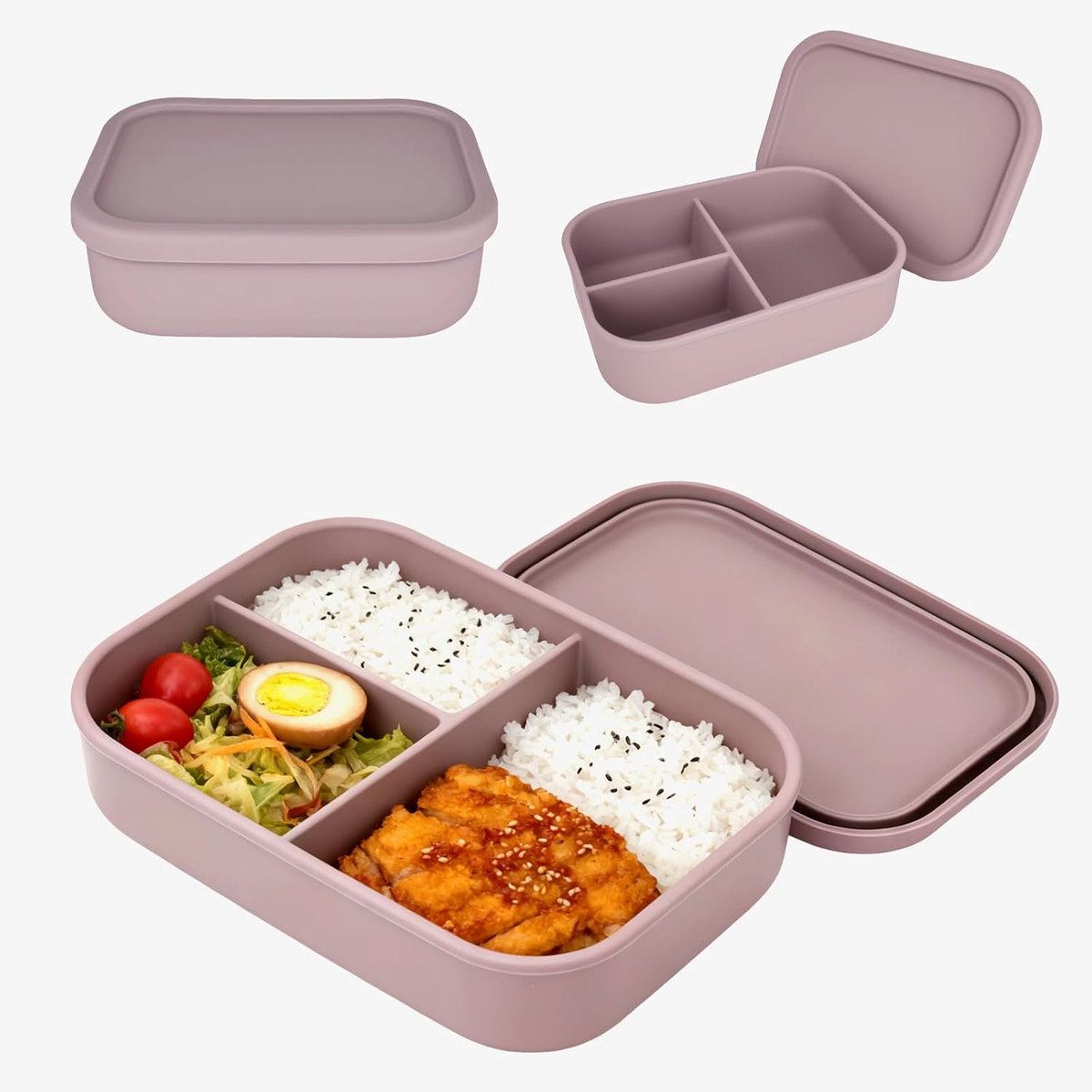 Lunchbox 800 ml - Silicone Bento Box - Lekvrij - Ideaal voor school of werk - SnelShoppen