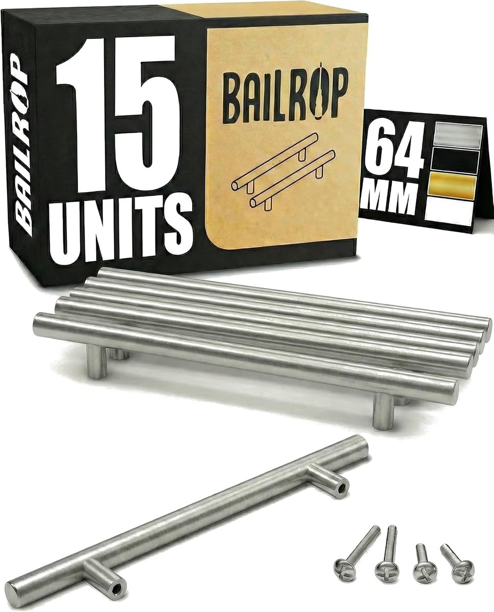 Keukenhandvaten 64MM - RVS - Modern design - Verfris je meubels - SnelShoppen