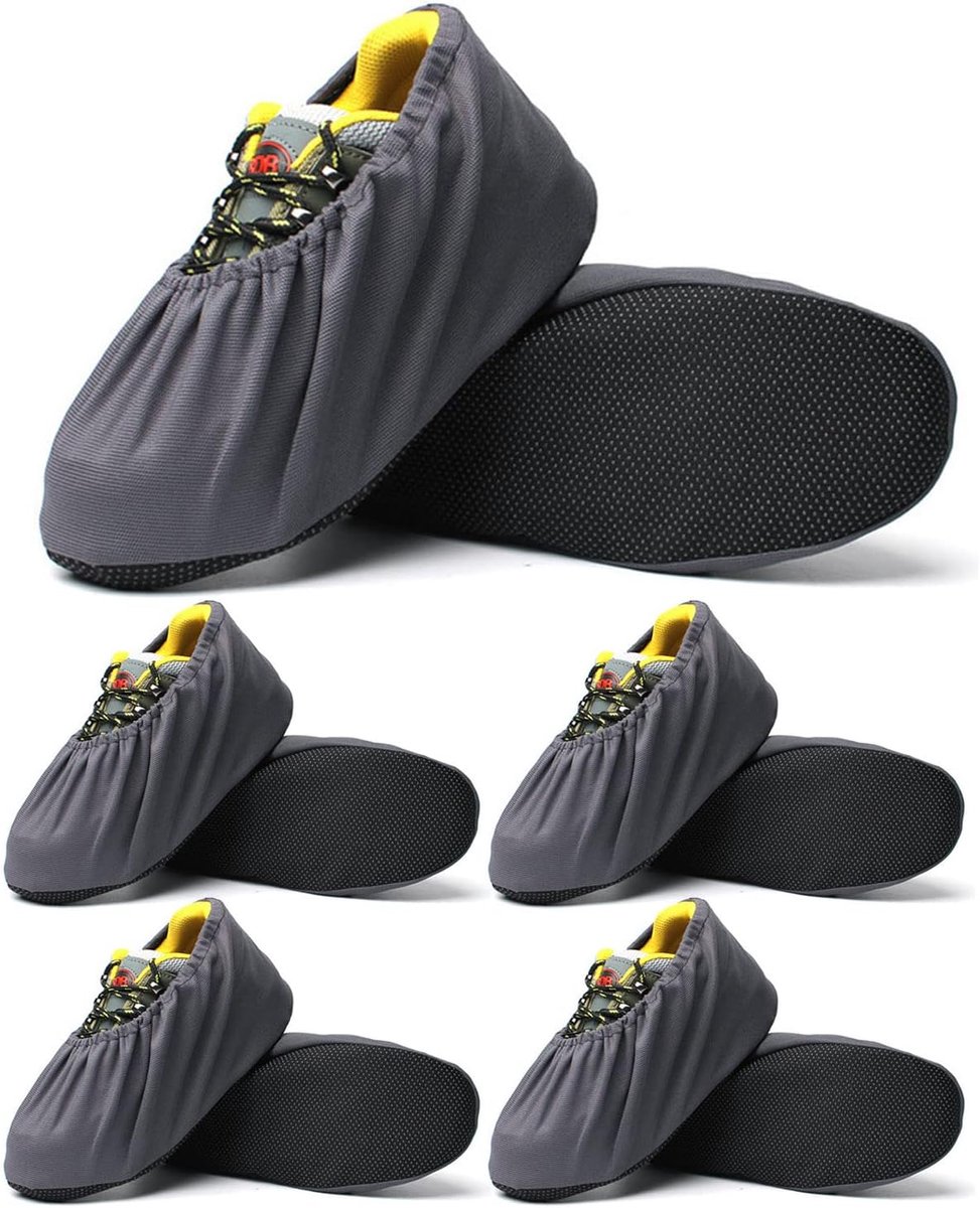 Schoenhoezen 3 Paar - Premium Wasbaar - Grijs - Duurzaam en Antislip - SnelShoppen