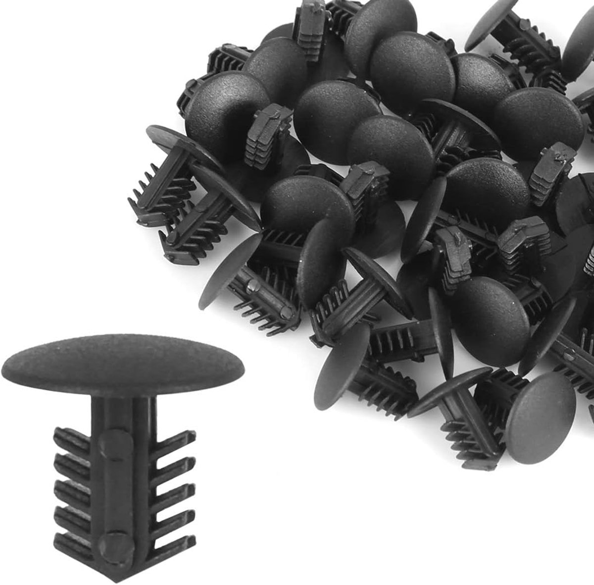 40 stuks auto spatbord clips bouten klinknagels 6 mm gat diameter. Kunststof zwart