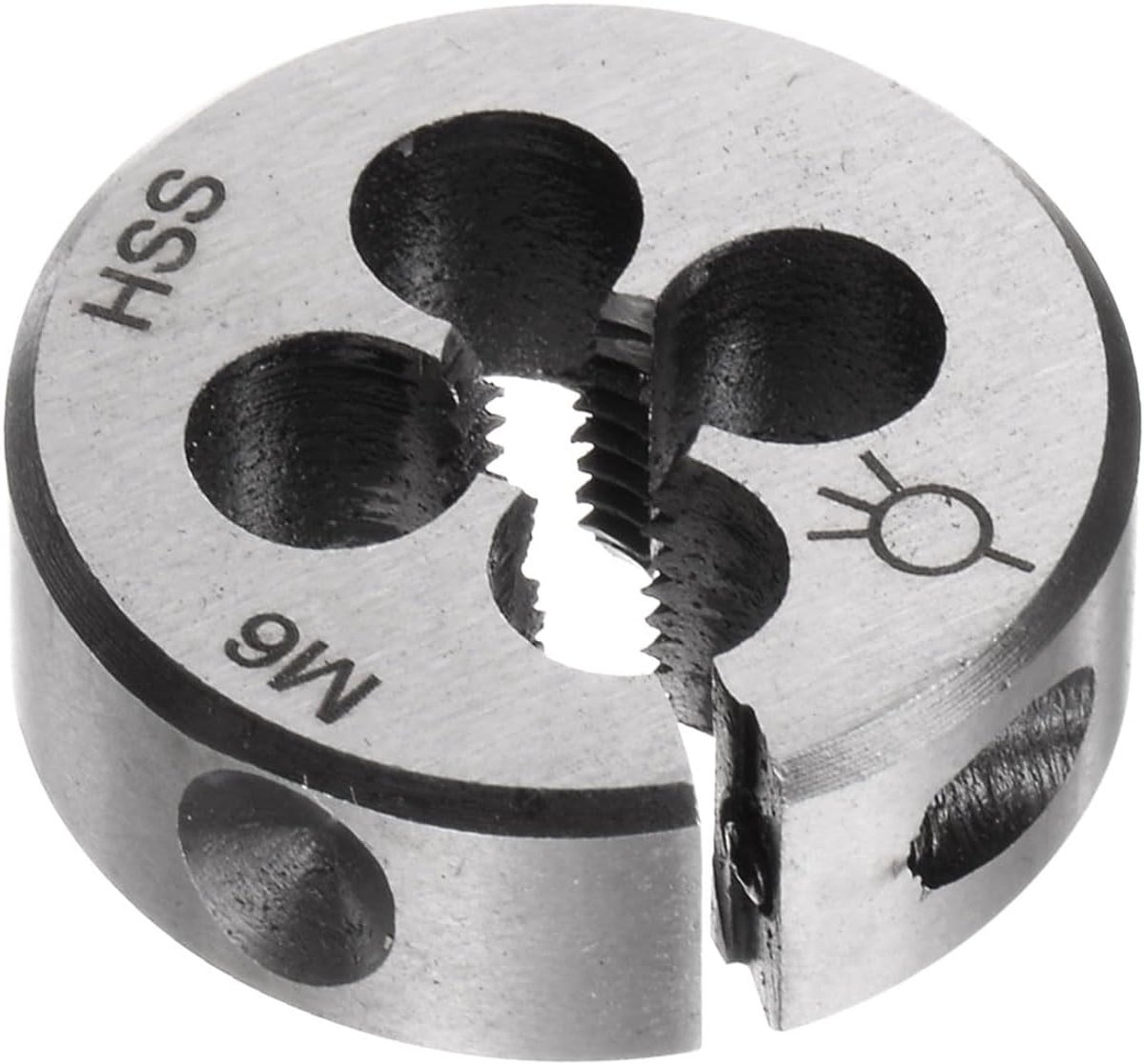 Rond draadsnijder, metrische schroefdraad M6 x 1 (rechts), reparatiegereedschap voor verstelbare schroef van hogesnelheidsstaal (HSS)