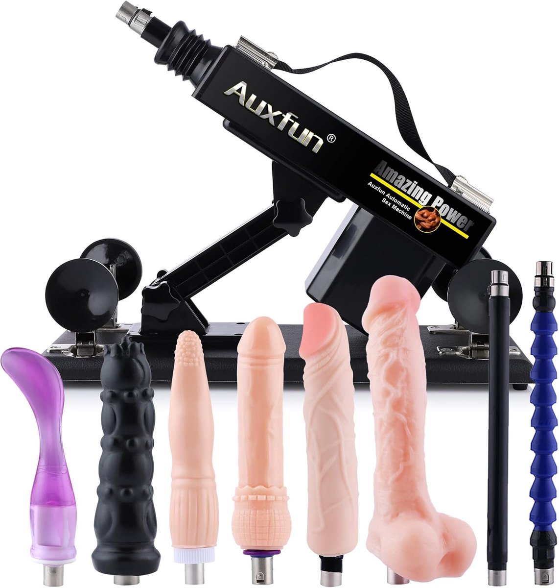 Seksmachine pakket - 8 accessoires - inclusief dildos en extensies - perfect voor beginners - SnelShoppen