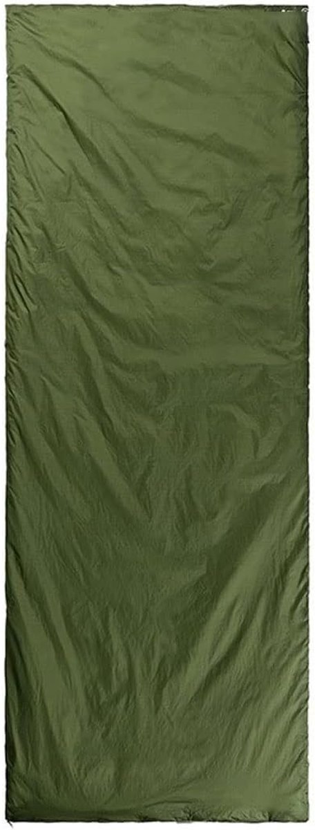 Lichte Slaapzak - Kampeerzak Compact - Zomer Wandelen - Waterdichte Nylon Buitenlaag - One Size - Groen