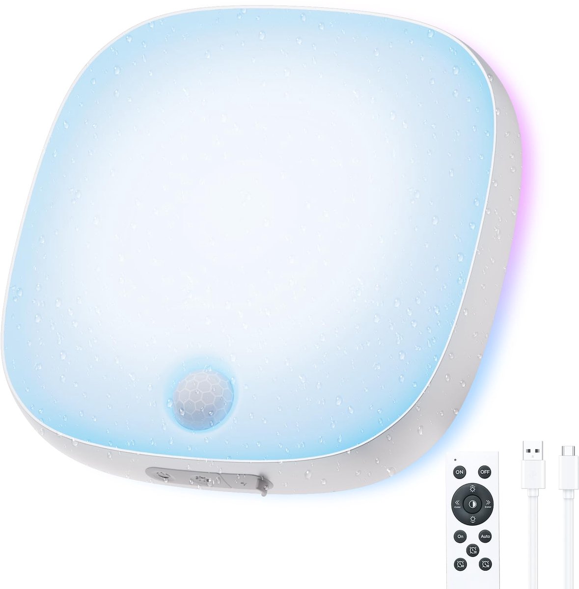Douchelamp RGB 18 cm - IP65 waterdicht - met bewegingsmelder - sfeerverlichting voor badkamer - m-winkel