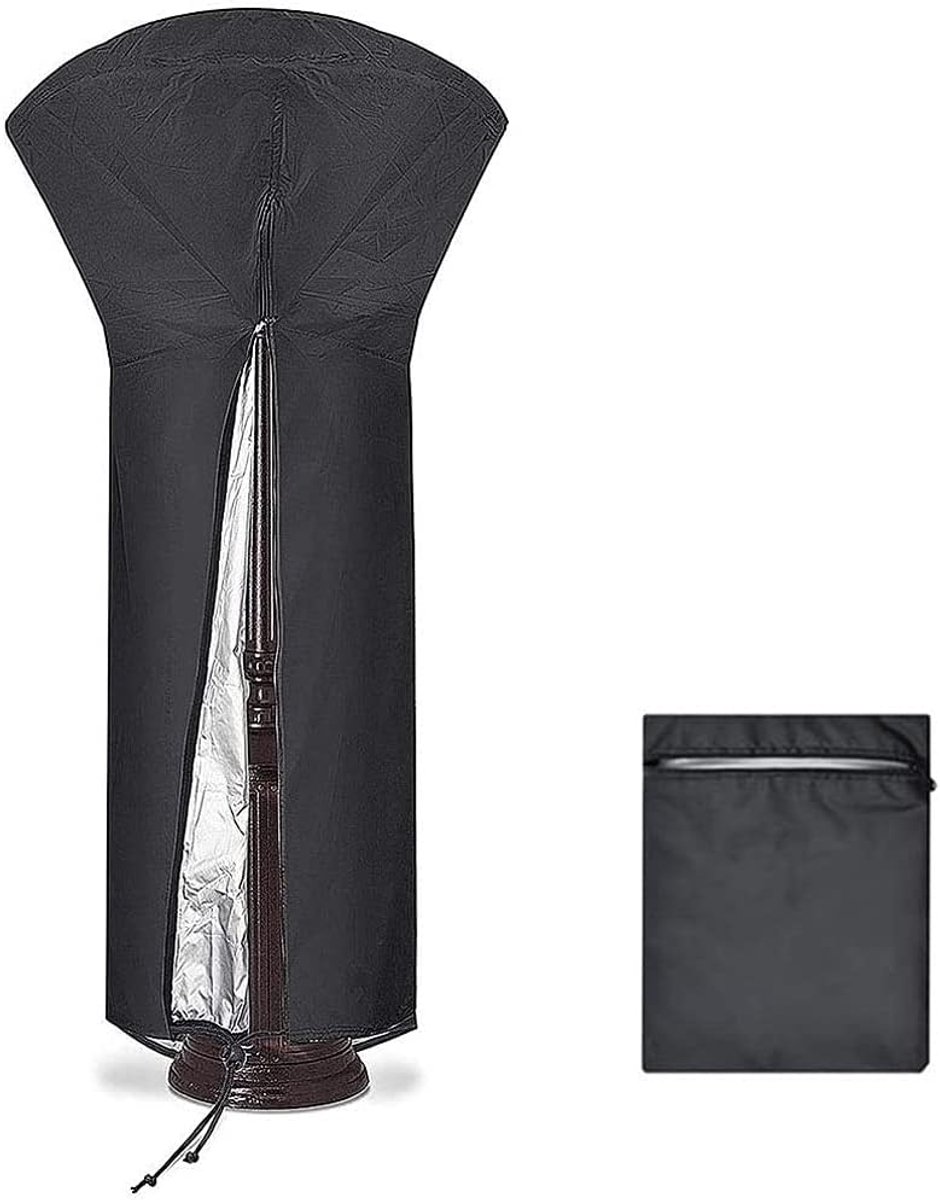 Hoes voor terrasverwarmer, waterdichte beschermhoes voor terrasverwarming, afdekhoes voor warmteschimmel, 420D Oxford-waterdicht, voor warmtestraler, zwart