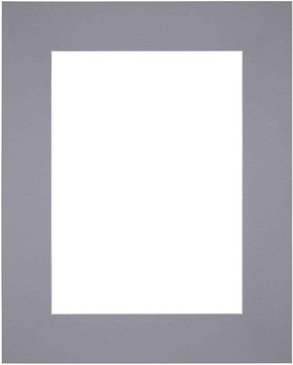 Passe-Partout fotolijst 20x25 cm - karton grijs - recht rand - perfect voor jouw favoriete foto - SnelShoppen