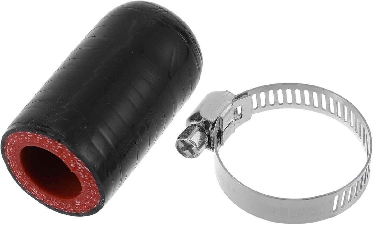 1 set 40 mm lengte PC 16 mm ID, zwart rood eindstoppen van siliconenrubber voor universele aftakbuis