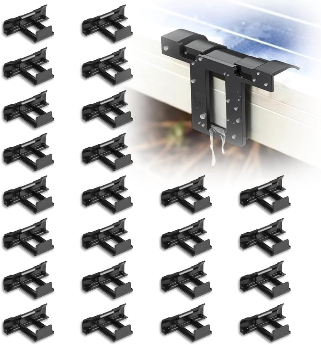 24 stuks zonnepaneel, waterafvoerclips, 30 mm, zonnepaneel, modderverwijderingsclip, drainageclips, PV-module, reinigingsklem, reinigingsclips voor waterafvoer, zonnepanelen