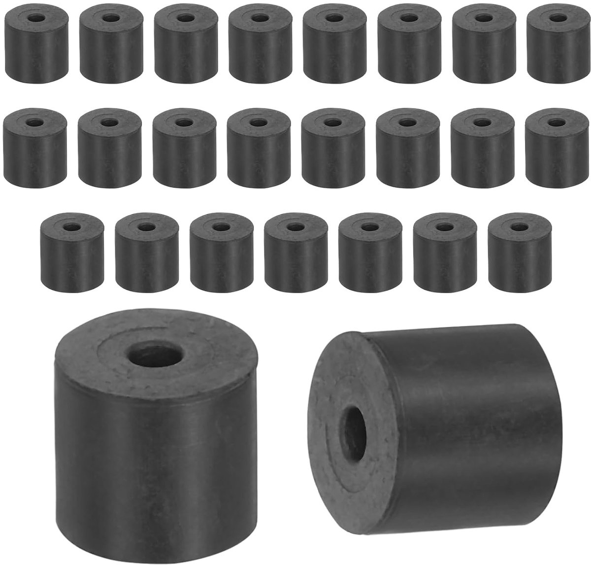 25 stuks rubberen ringen, 0.63"OD x 0.16"ID sluitringen anti-vibratie pads isolatie ringen 0.59"dik voor huishoudelijke apparaten auto's accessoires boot, zwart