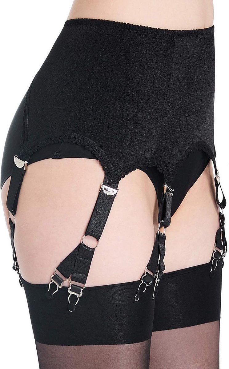 Kousenriem met 12 jarretels, rekbare jarretelgordel voor lingerie, dijkousen