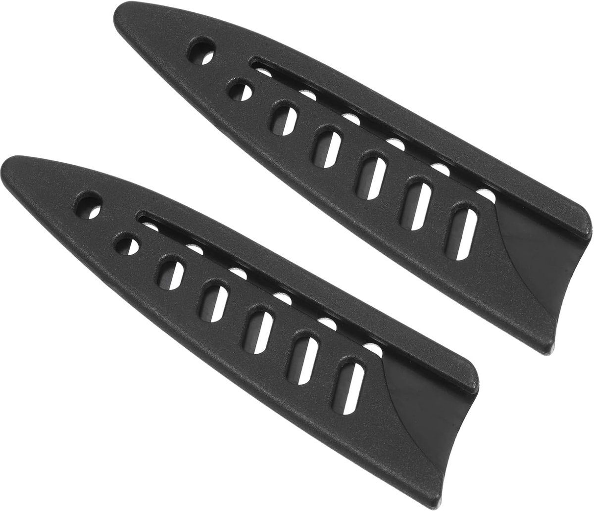 PP veiligheidsmesafdekking, hulzen voor 3,5 inch groentemes, 2 stuks, messen, randbescherming, lemmetbescherming, universeel mes, schede, draagbaar, voor keuken, zwart
