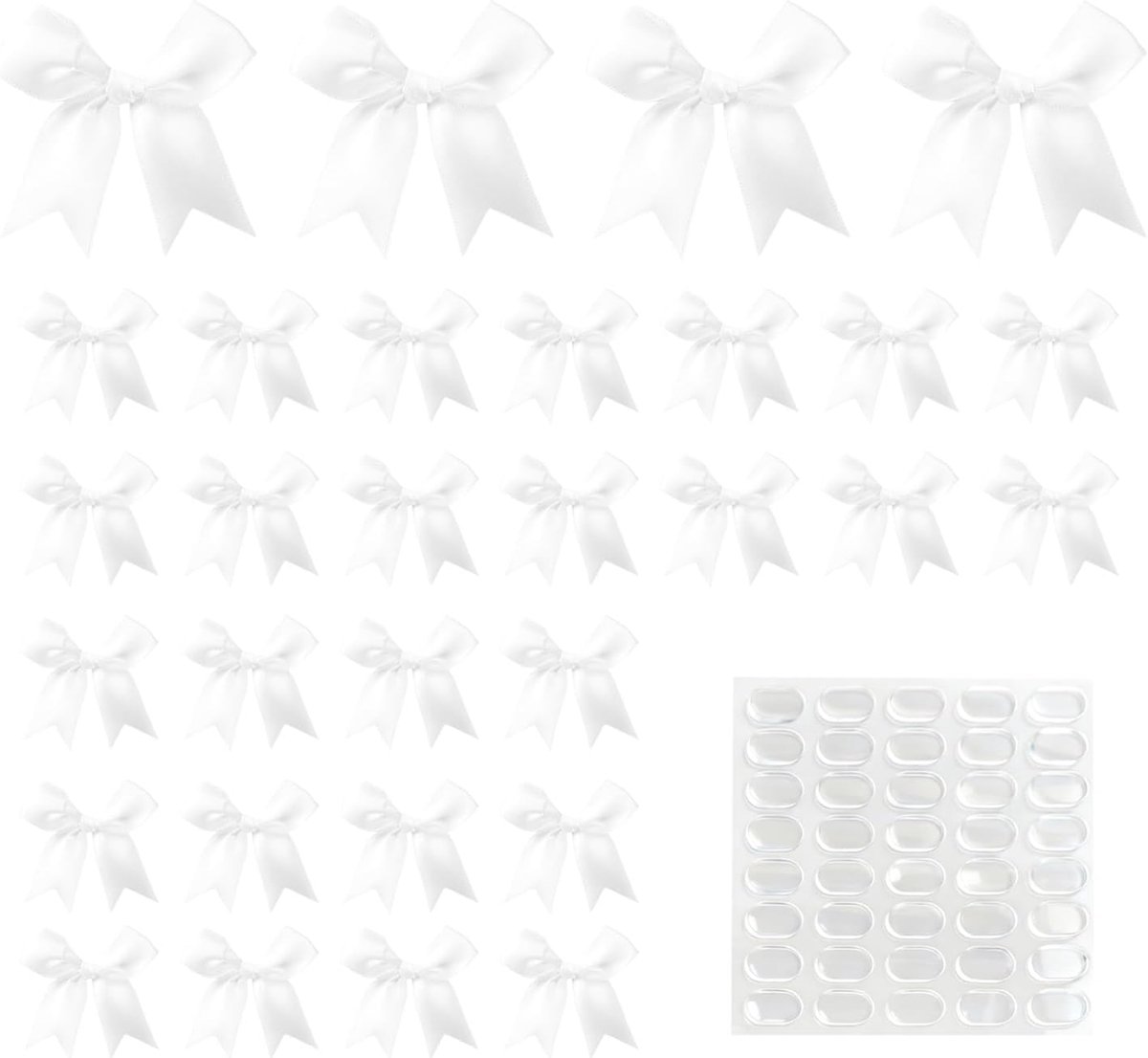 Strikken voor cadeaustickers, 3 inch Twist-Tie satijnen lintstrikken met 40 plakpunten voor bruiloft, verjaardag en kerstdecoratie