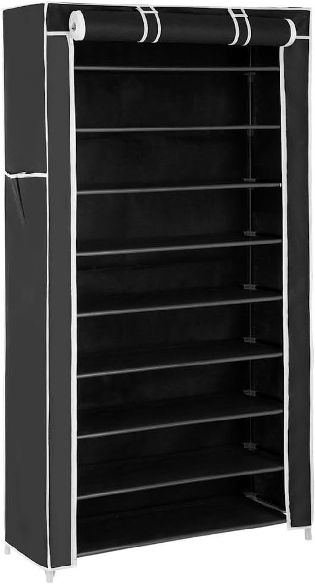 Schoenenrek XXL voor 40 paar - Hoog 160 cm - Met hoes - Voor stofvrije opberging - SnelShoppen