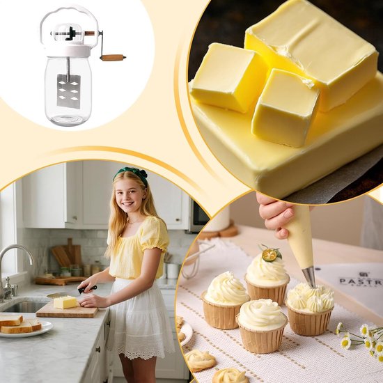 Handmixer - Botermixer Keuken - Zelf Jam Maken - Hittebestendig Glazen Pot - 1500 ml - Niet gespecificeerd — afbeelding 2