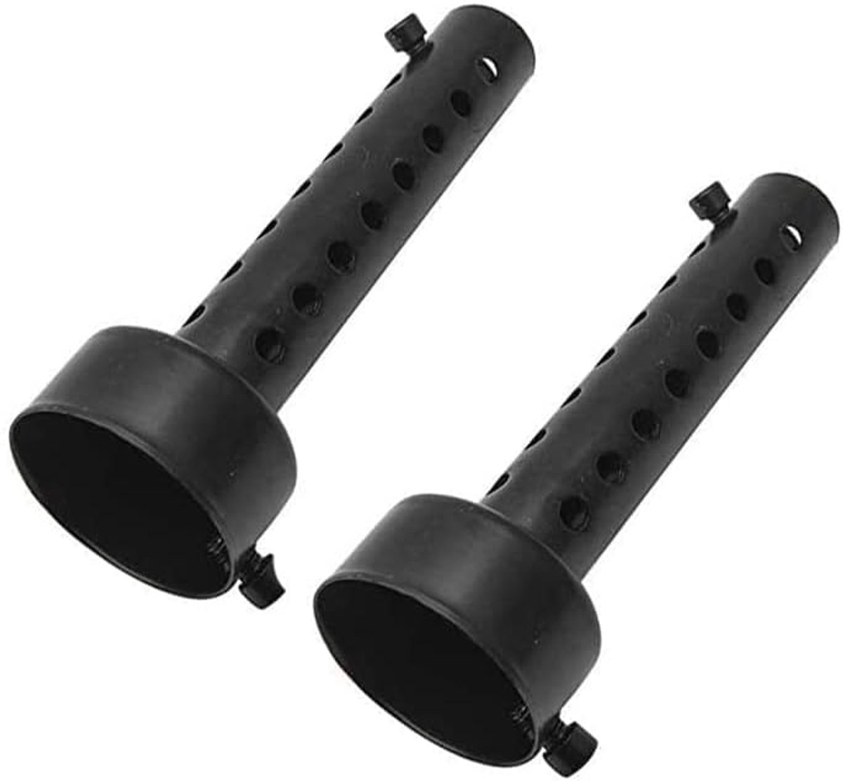 Uitlaatdemper 45MM Zwart, 2 STUKS Universele Motorfiets Uitlaatdemper Muffler Baffle DB Killer Korte Demper