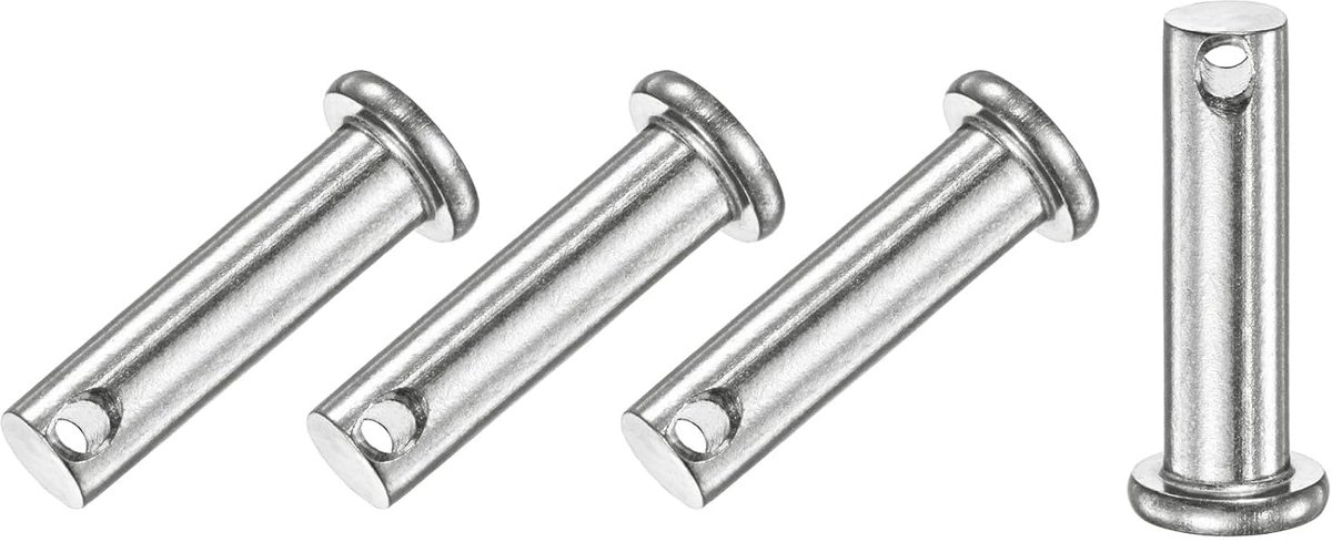 METERXITY 4 stuks platte kop-tandbouten M8 x 35 mm van roestvrij staal 304 voor mechanische verbindingen/vaste delen/scheepsuitrusting, herbruikbare scharnierpen