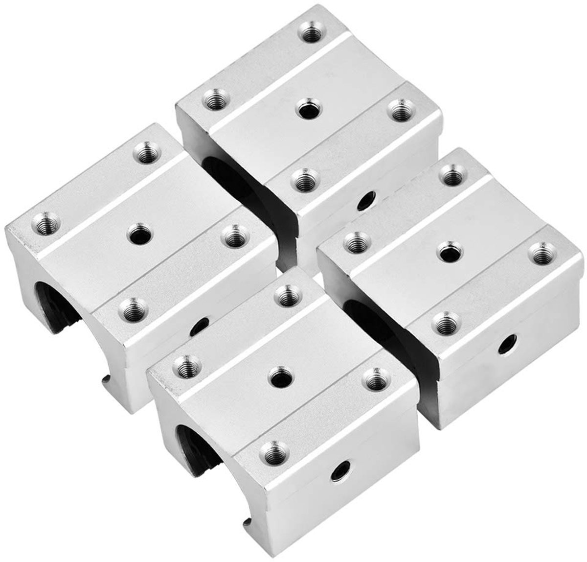 Lagers 4-delig SBR16UU open lineaire lagerblokschuif voor CNC 16 mm aluminium