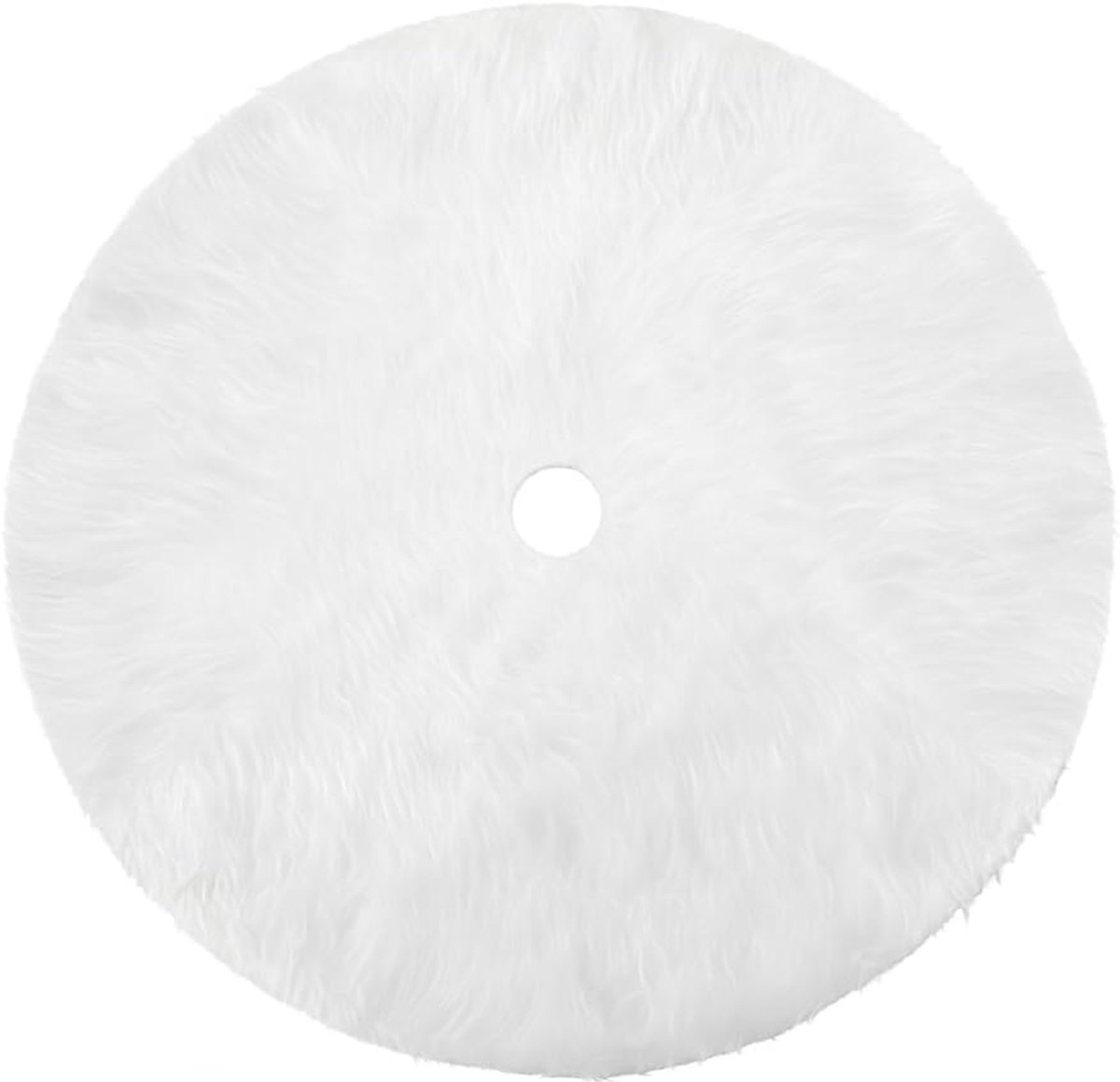 120 cm wit zacht | boomdeken van kunstbont rond