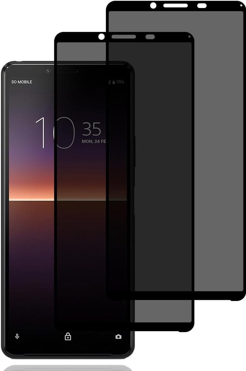 Screen Protector voor Sony Xperia 10 II [2 stuks] | anti-spy gehard glas film,9H hardheid,krasbestendig,hoge gevoeligheid,anti-spy schermbeschermer voor Sony Xperia 10 II