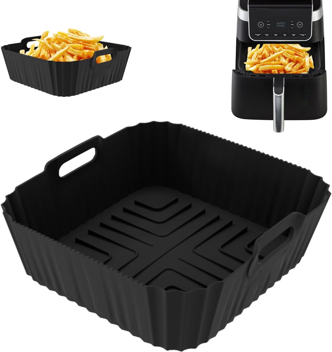 Vorm Air Fryer voor Ninja Air Fryer PRO 4,7 l AF140EU/6,2 l AF180EU, platte siliconen accessoires voor Ninja Speedi 5,7 l/COSORI 5,5 l/Instant Vortex 5,7 l