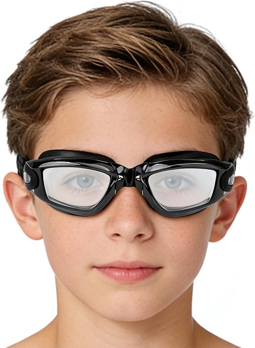Zwembril, waterdichte uv-bescherming en anti-condens-coating, jeugdzwembril, voor snorkelen, in de zomer, aan het water, mannen, vrouwen, in het zwembad en bij het duiken