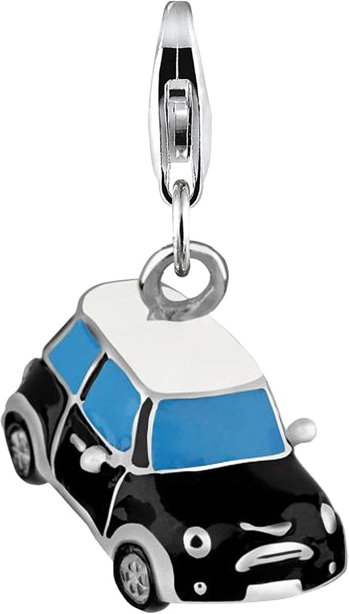 Mini kleine auto karabijnhaak charm hanger voor bedelarmband gemaakt van 925 sterling zilver 714054-001