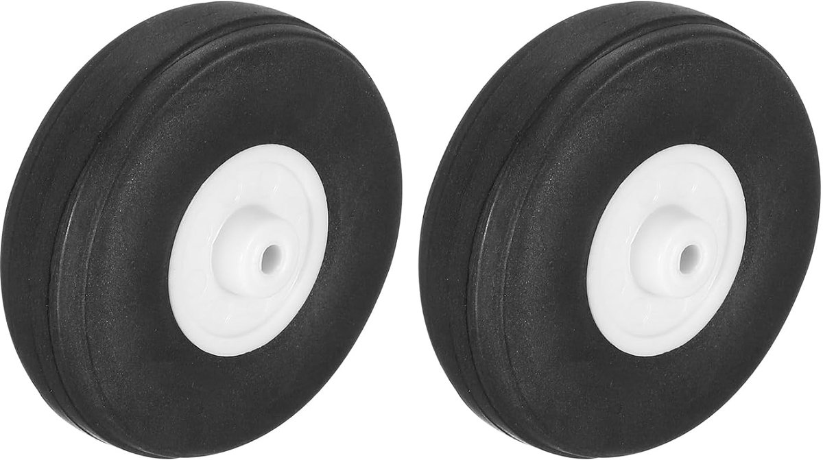 2 stuks RC vliegtuigwielen, 1,5 inch OD RC vliegtuigonderdelen, wielen, modelvliegtuig, lichte PU-sponsbanden, staartschuimwiel voor doe-het-zelf RC modelvliegtuig