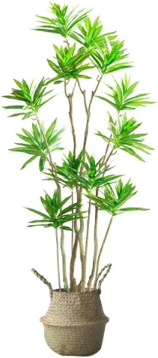 Kunstmatige plant, grote ingemaakte nep tropische planten, lelie en bamboe kantoorwinkel hotel landscaping decoratie (Color : Basket, Grootte : 160CM)