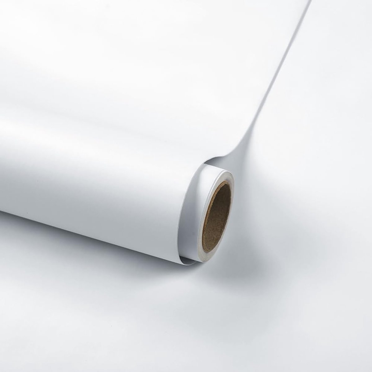 Modern Zelfklevend Puur Wit Behang 40x500cm,Mat Wit,Waterdicht,Zelfklevende Folie voor Meubels,Keuken,Woonkamer,Slaapkamer,Badkamer,Kast,Renovatie,Wanddecoratie,Plakfolie
