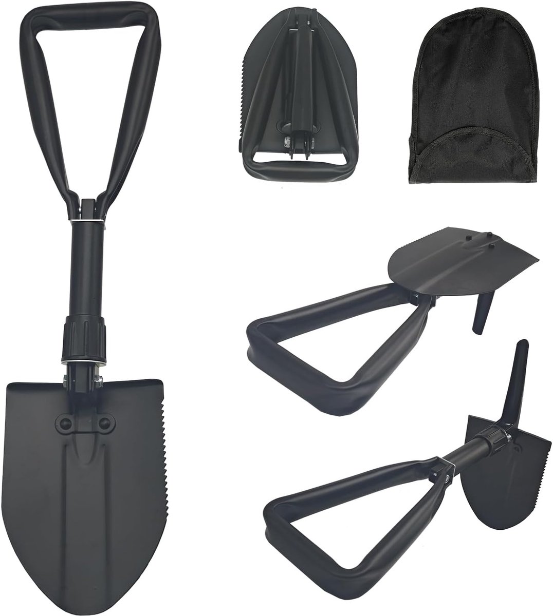 Survival Shovel 18.9IN, Sneeuwschop, 50# Hoog-Koolstofstaal Entrenching Tool, Draagbaar Voor Tuin, Jacht, Wandelen, Vissen, Auto Emergency, Geschenken Voor Mannen