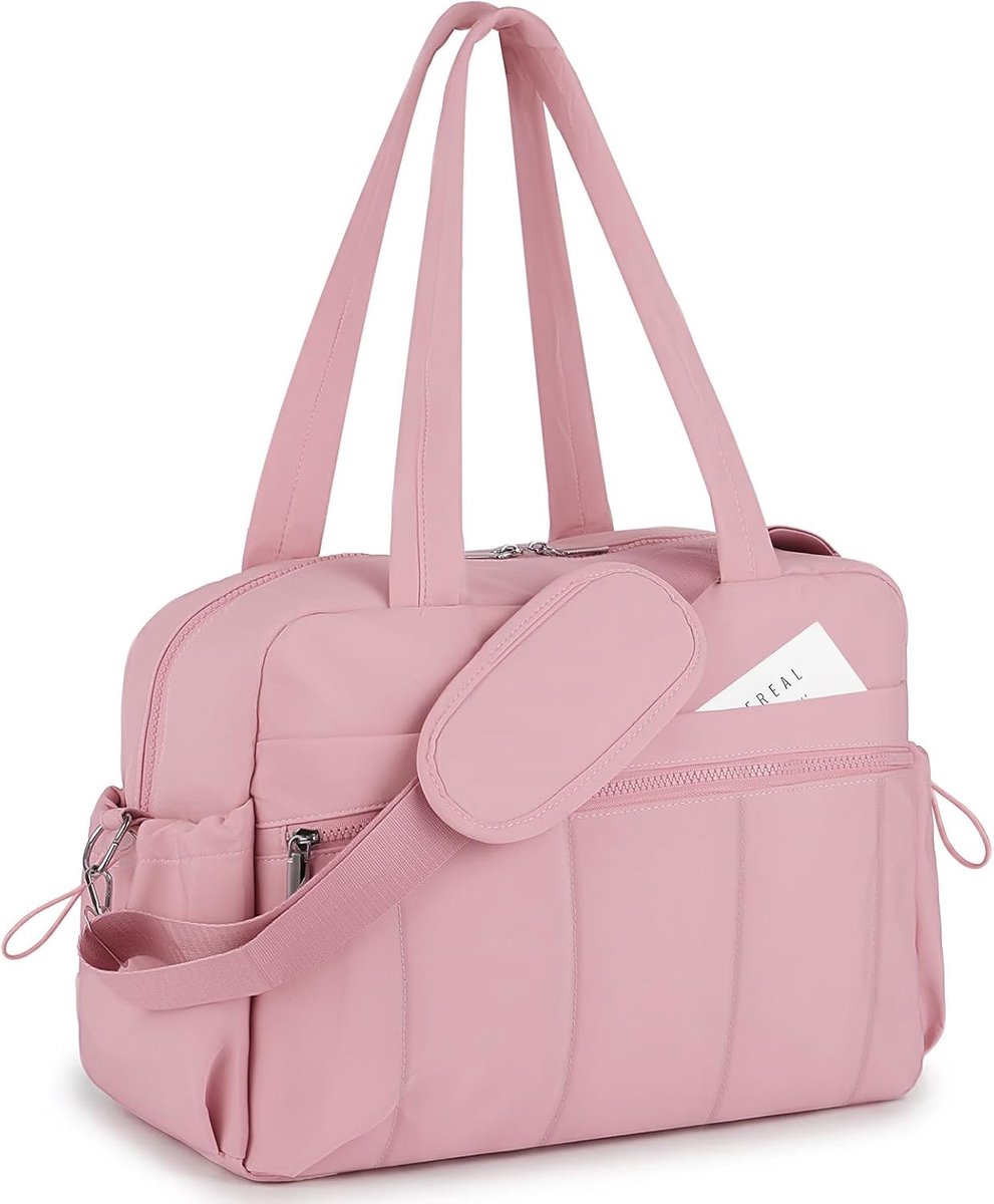 Sporttas Reistas voor Dames, 40x17x29cm 19L Reistas voor Easyjet Lichte Gymtas met nat vak, Weekendtas Waterdichte Reistas Handbagagetas voor Yoga, Sport, Reizen, Vliegtuig, Zwemmen