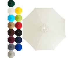 Parasolhoes, 2 m, 2,3 m, 2,5 m, 2,7 m, 3 m, 6/8 ribben, UV 50+, patio, ombrella, doek, cover, stof, vervanging voor tuin, terras, strand, zwembad, markt, Tisc zweefparasol