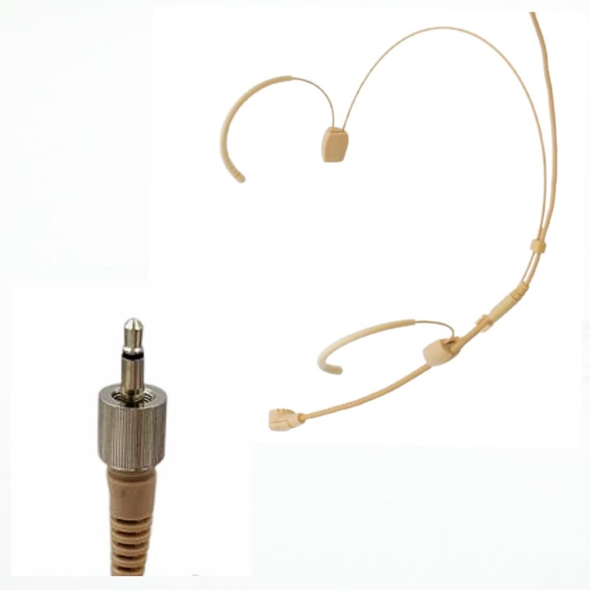Over Oor Headset Microfoon Oorhaak Hoofdtelefoon Verborgen Microfoon Compatibel met Sennheiser Draadloze Systeem (3.5MM Vrouwelijk)