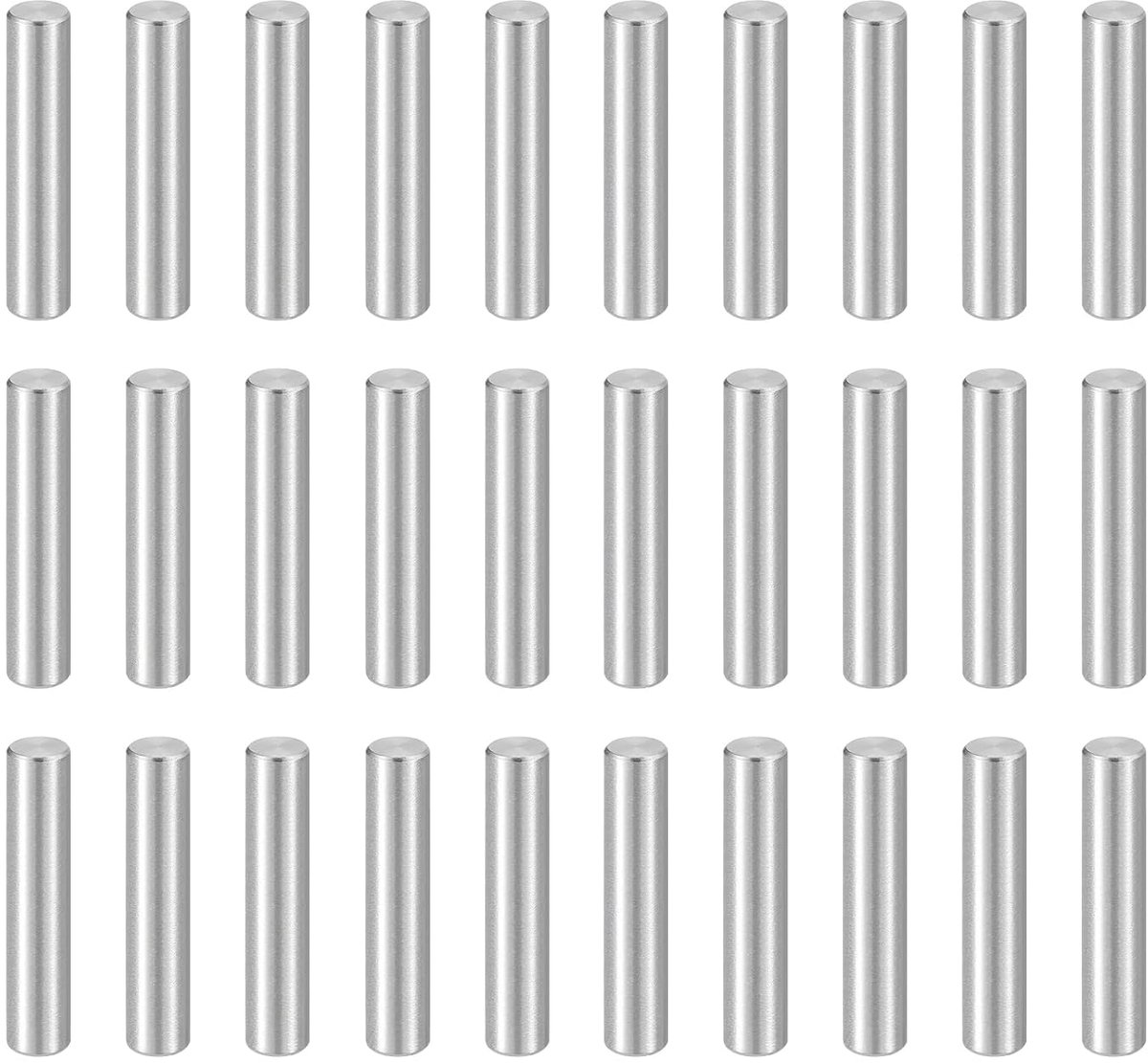 50 stuks pluggen M3,5 (3,5 mm) x 20 mm 304 roestvrij staal cilindrische planksteunen pin stang bevestigingselementen voor metalen apparaten houten meubels DIY installatie zilver