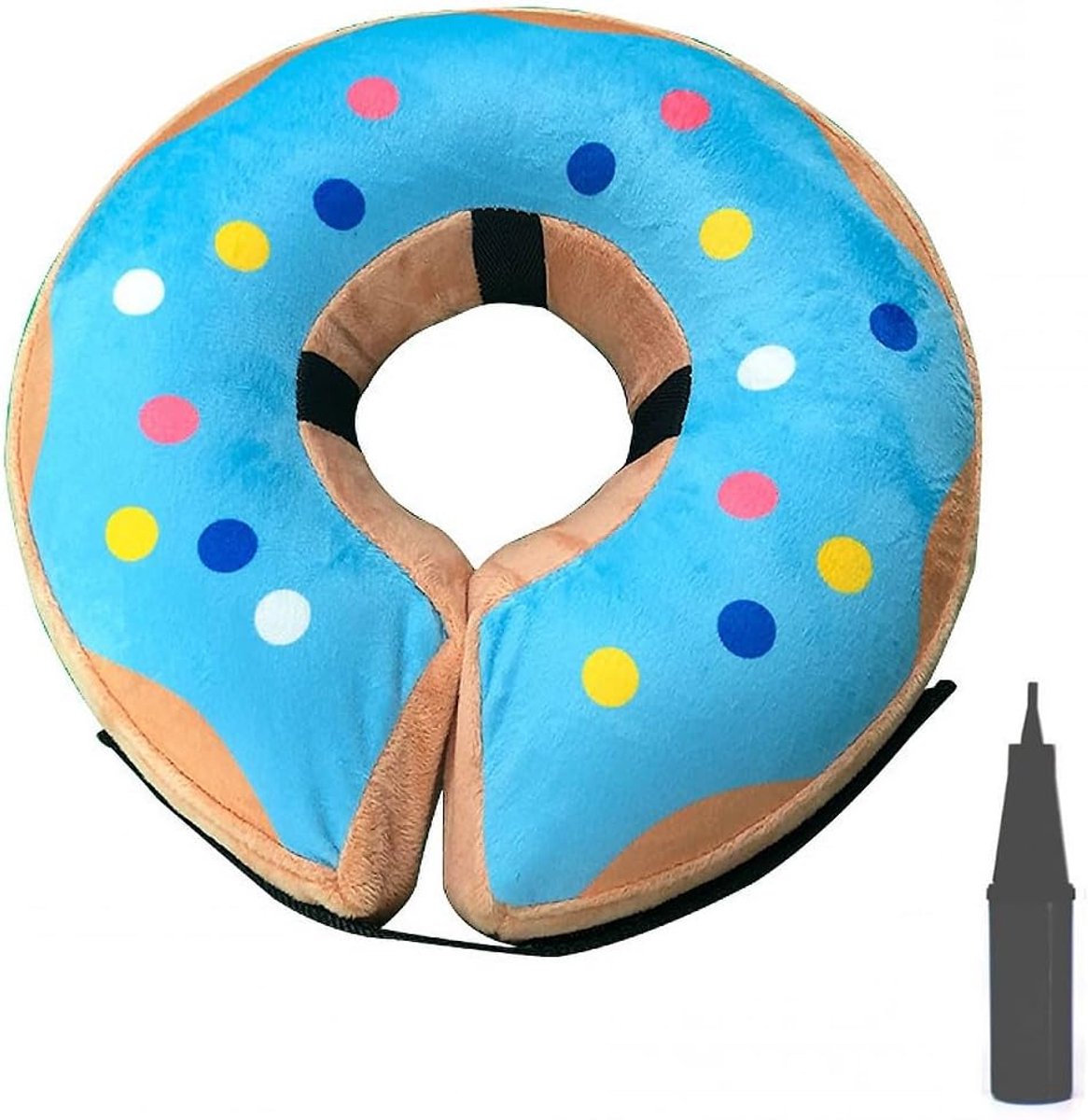 Halsband voor honden en katten, beschermende kraag, lekbescherming voor herstel na operaties (hemelsblauw, L)